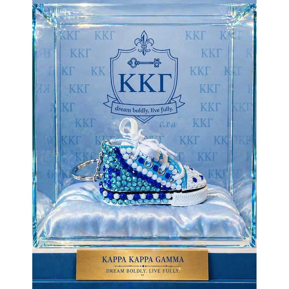 Kappa‎ Kappa Gamma Keychain Blue Custom Made Shoe